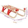 Folding Sledge Wood 110 cm - Smooth Winter Fun