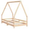 Kids Bed Frame 80x160 cm Solid Wood Pine - Fun & Sturdy