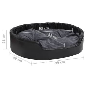 Luxury Black & Dark Grey Dog Bed - Stylish & Comfortable