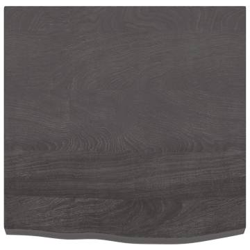 Dark Brown Solid Wood Bathroom Countertop 60x60 cm - HipoMarket