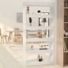 Book Cabinet/Room Divider High Gloss White 80x30x166 cm Engineered Wood Colour high gloss white Quantity in Package 1 