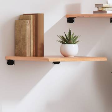 Wall Shelf Light Brown - Solid Oak Wood | HipoMarket