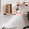 Wall Shelf Light Brown - Solid Oak Wood | HipoMarket