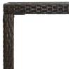 Brown Garden Bar Table - 130x60x110 cm Poly Rattan & Glass