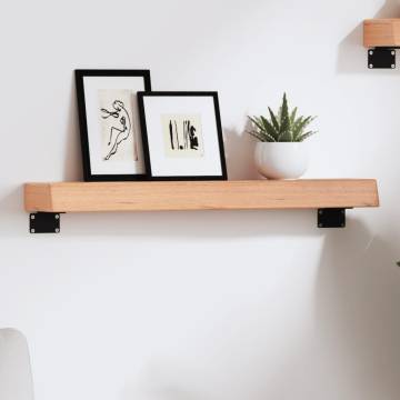 Wall Shelf Light Brown - Solid Oak 60x10x6 cm | HipoMarket