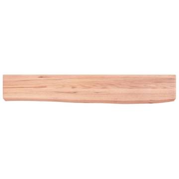 Wall Shelf Light Brown - Solid Oak 60x10x6 cm | HipoMarket