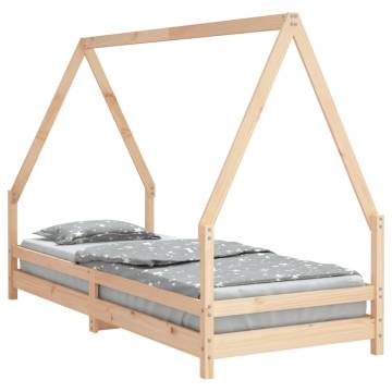 Kids Bed Frame 80x200 cm Solid Wood Pine | Hipomarket