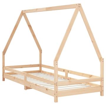 Kids Bed Frame 80x200 cm Solid Wood Pine | Hipomarket