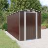 Garden Shed Dark Brown 192x440 cm | Durable Steel Storage