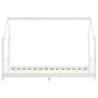 Kids Bed Frame White 90x190 cm - Solid Wood Pine