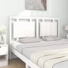 Stylish White Bed Headboard - Solid Pine Wood, 145.5x4x100 cm