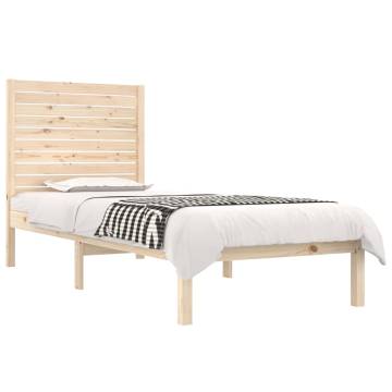 Solid Wood Bed Frame 90x190 cm Single - Timeless Design