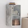 Wall Cabinet with Glass Doors Concrete Grey 35x37x68.5 cm Colour concrete grey Quantity in Package 1 Number of 