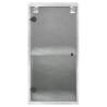 Elegant Wall Cabinet with Glass Doors - Concrete Grey (35x37x68.5 cm)