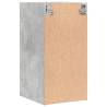 Elegant Wall Cabinet with Glass Doors - Concrete Grey (35x37x68.5 cm)