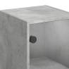 Elegant Wall Cabinet with Glass Doors - Concrete Grey (35x37x68.5 cm)