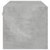 Wall Cabinet with Glass Doors - Concrete Grey 102x37x35 cm