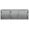 Wall Cabinet with Glass Doors Grey Sonoma - Elegant Storage Solution