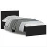 Bed Frame with Headboard and LED Lights Black 90x190 cm Single Colour black Size 90 x 190 cm 