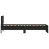 Black Bed Frame with Headboard & LED Lights - 90x190 cm Single