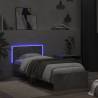 Concrete Grey Bed Frame with LED Lights - 90x190cm Single