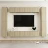 10 Piece TV Cabinet Set Sonoma Oak Engineered Wood Colour sonoma oak Quantity in Package 10 Width 60 cm 