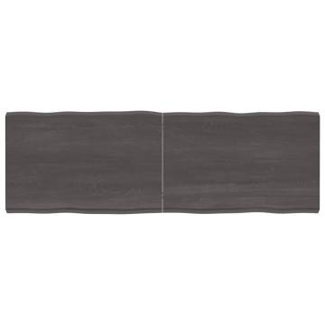 Solid Wood Live Edge Table Top - Dark Brown | HipoMarket