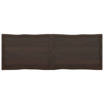 Solid Wood Live Edge Table Top - Dark Brown | HipoMarket