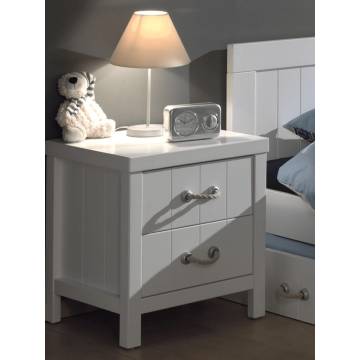 Vipack Lewis 2-Drawer Nightstand - Stylish Storage Solution