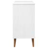 MOLDE White Drawer Cabinet - Solid Pine 80x40x80 cm