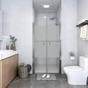 Shower Door Half Frosted ESG 96x190 cm | Stylish & Functional