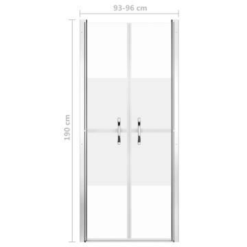 Shower Door Half Frosted ESG 96x190 cm | Stylish & Functional