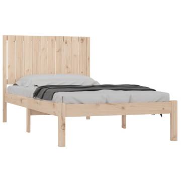 Bed Frame Solid Wood Pine 100x200 cm - Modern Design