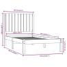 Bed Frame Solid Wood Pine 100x200 cm - Modern Design