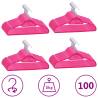 100 pcs Clothes Hanger Set Anti-slip Pink Velvet Colour pink Quantity in Package 100 Number of 1 