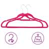 100 pcs Pink Velvet Anti-Slip Clothes Hanger Set