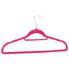 100 pcs Pink Velvet Anti-Slip Clothes Hanger Set