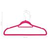 100 pcs Pink Velvet Anti-Slip Clothes Hanger Set