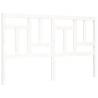 Elegant White Bed Frame with Headboard - 160x200 cm Solid Wood