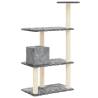 Luxury Cat Tree with Sisal Scratching Posts - Light Grey 119 cm