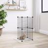 8-Panel Pet Cage Black - Durable & Spacious Design