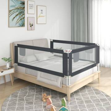 Toddler Safety Bed Rail Dark Grey 100x25 cm | Hipomarket