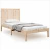 Solid Wood Pine Bed Frame 75x190 cm Small Single | Hipomarket