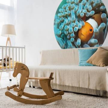 WallArt Wallpaper Circle Nemo the Anemonefish - 190 cm