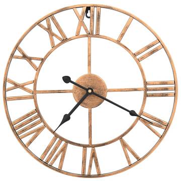 Stunning Golden Metal Wall Clock - 40 cm | HipoMarket