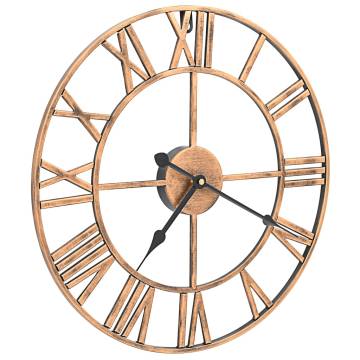 Stunning Golden Metal Wall Clock - 40 cm | HipoMarket