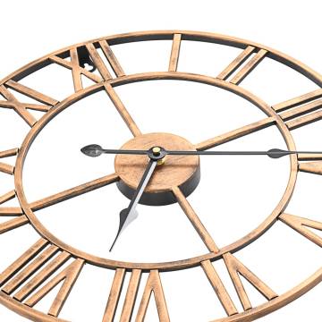 Stunning Golden Metal Wall Clock - 40 cm | HipoMarket