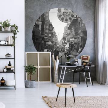 WallArt 190cm Hong Kong The Old Days Wallpaper Circle