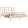 King Size Solid Wood Bed Frame with Headboard - HipoMarket