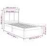 Solid Wood Pine Bed Frame 100x200 cm | Modern Bedroom Furniture